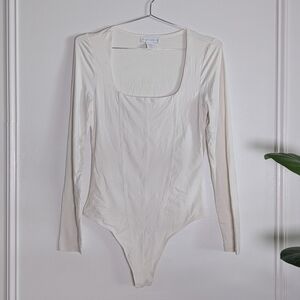 House of Harlow 1960 Off-White Long Sleeve Bodysuit‎